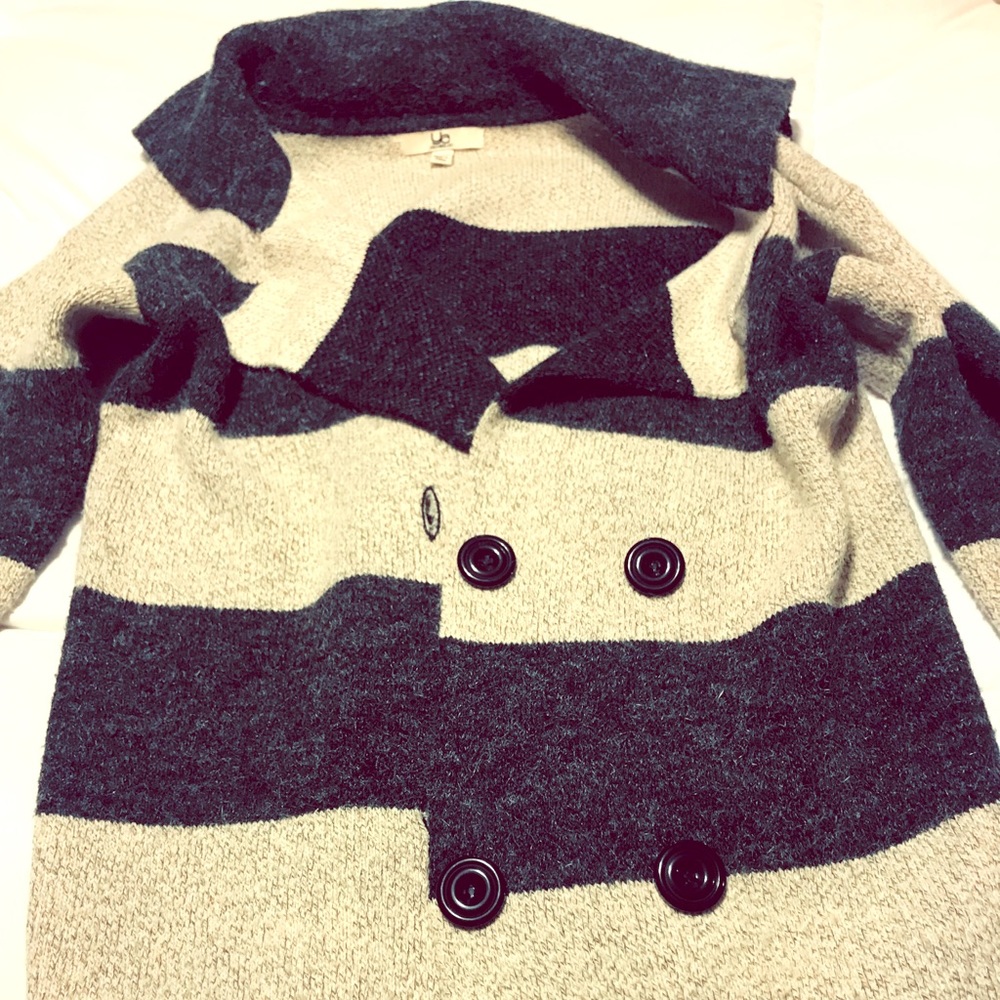 Striped sweater cardigan